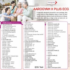 AAROGYAM X PLUS ECG TEST (140 tests)